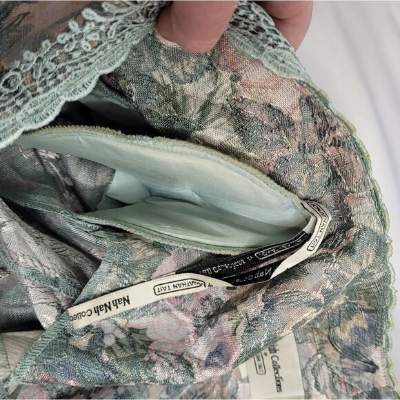 VINTAGE 80s does Victorian blazer metallic tapestry floral jacket 16W - Picture 12 of 15